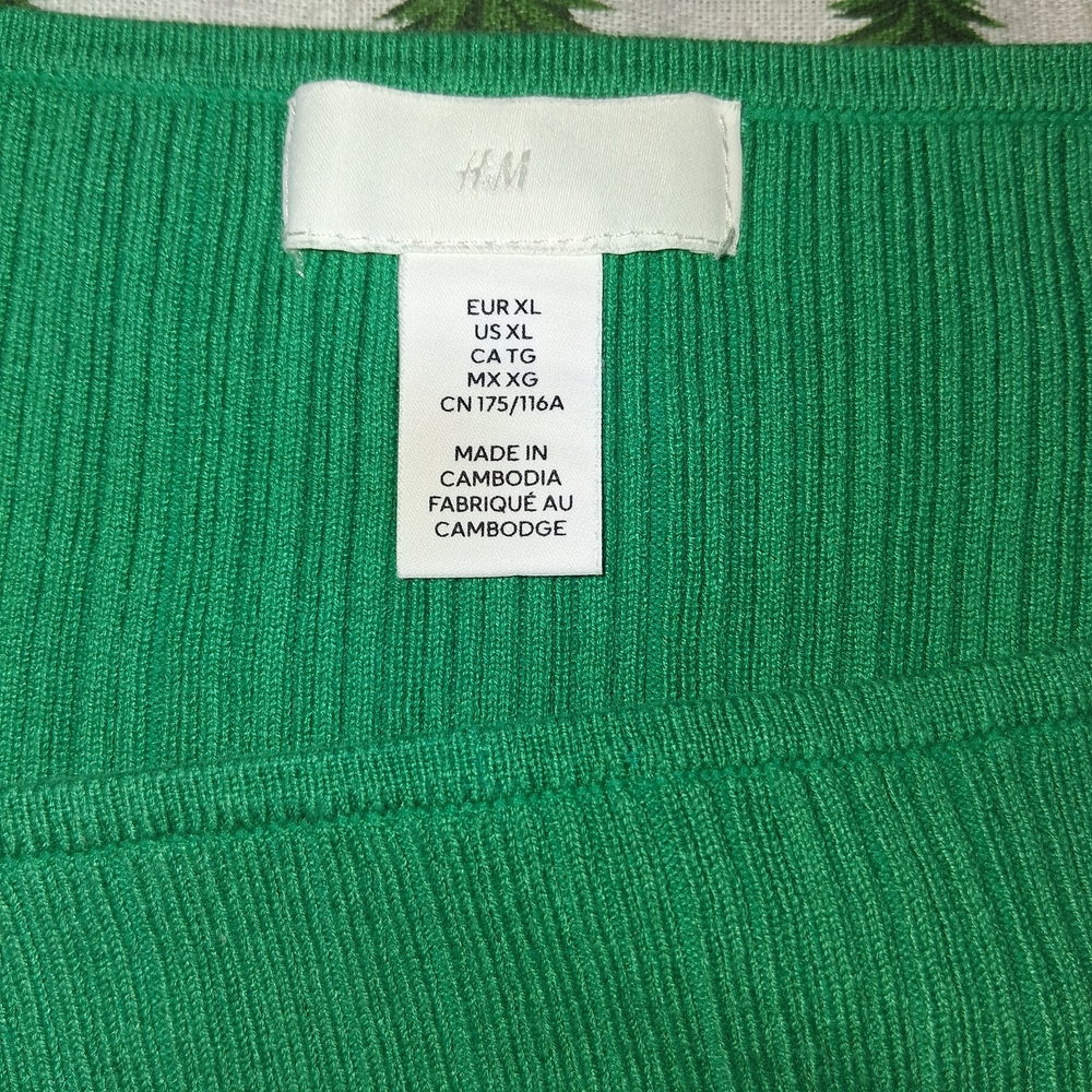 H&M Emerald Ribbed Top - Picture 3 of 7